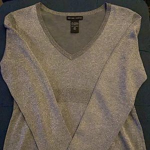 Womens New York and Co sparkle baby doll top